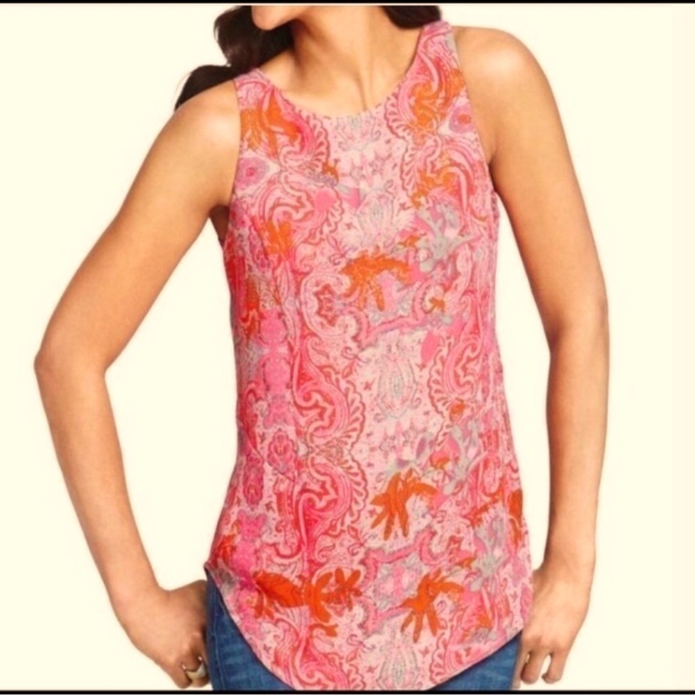 CAbi Pink Tank Top Blouse Size XS spring summer